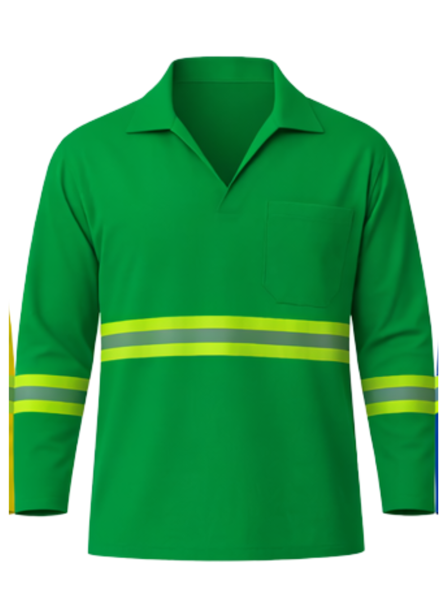 Camisa Brim Manga Longa Com Refletivo - Imagem 3
